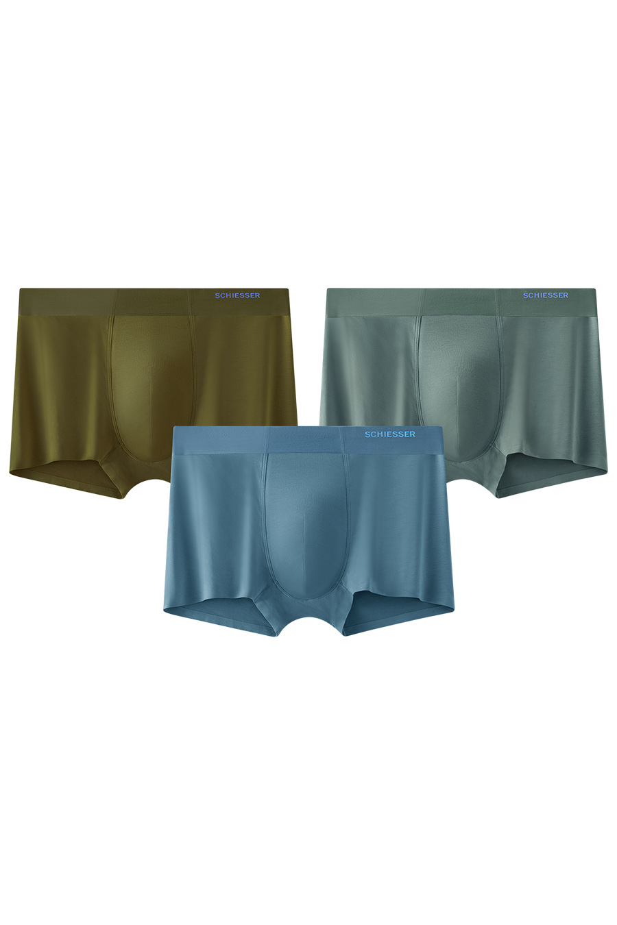 SCHIESSER F/W Men's 50S Carbon-Zero Modal Cool Sense 3A-Graded Anti-Bacterial Trunks (3pcs Pack)