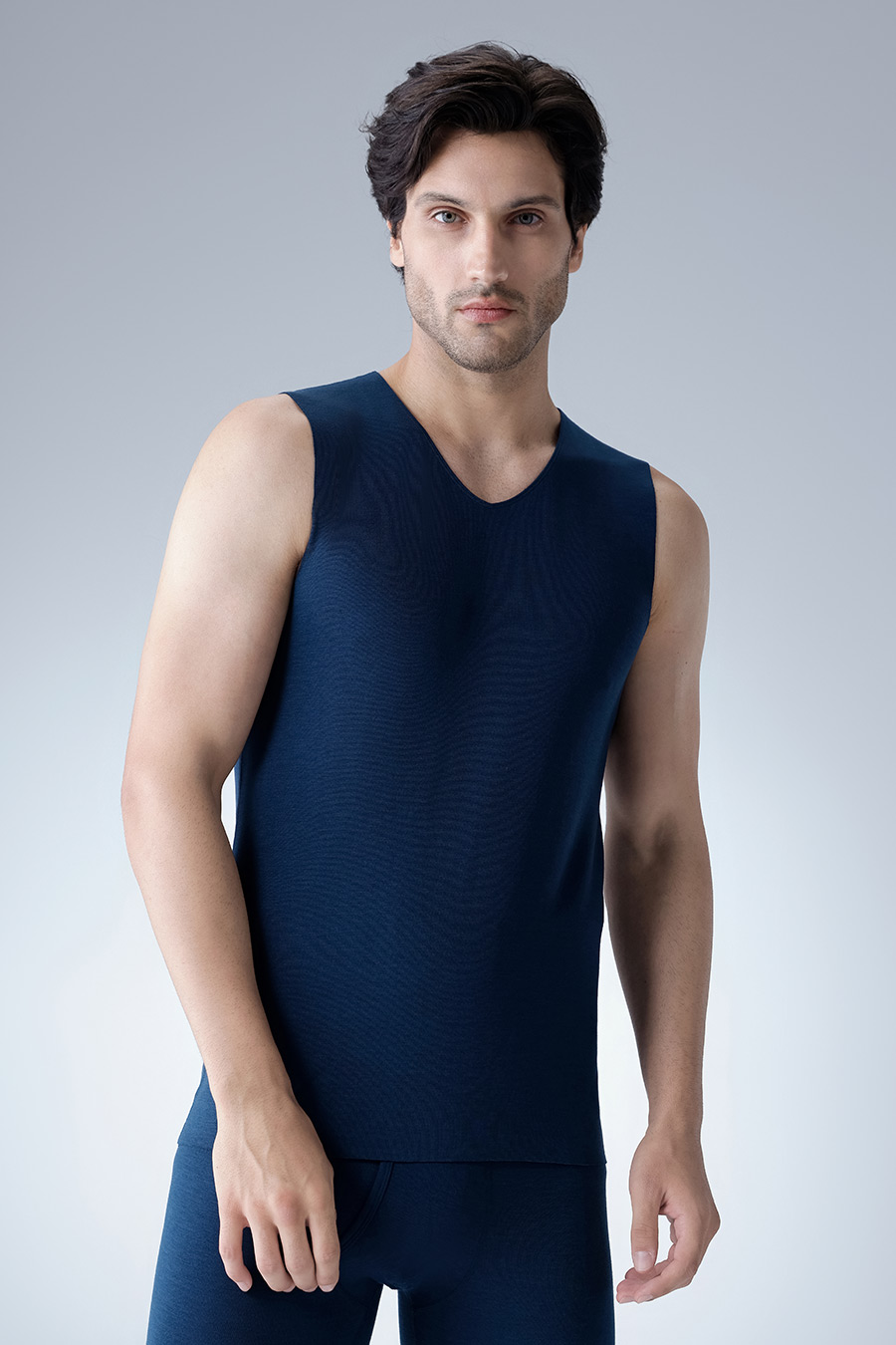 SCHIESSER 2023 F/W Men's AIR Amino Free Cut Amino Acid Skin Moisturizing Warmer Tank Top