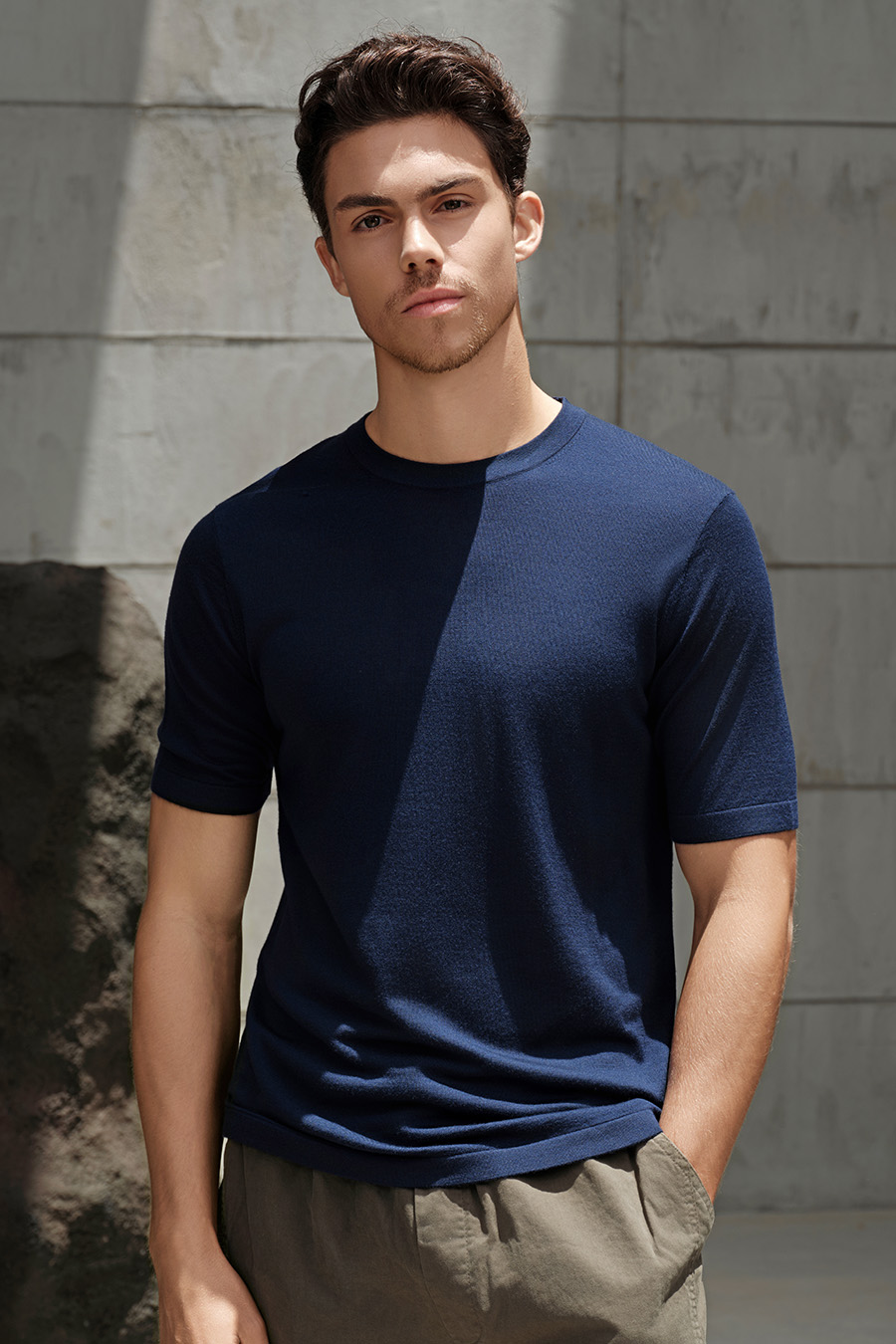 SCHIESSER 2025 F-W Mne's Pure Wool Merino Wool Washable Short Sleeved Tops