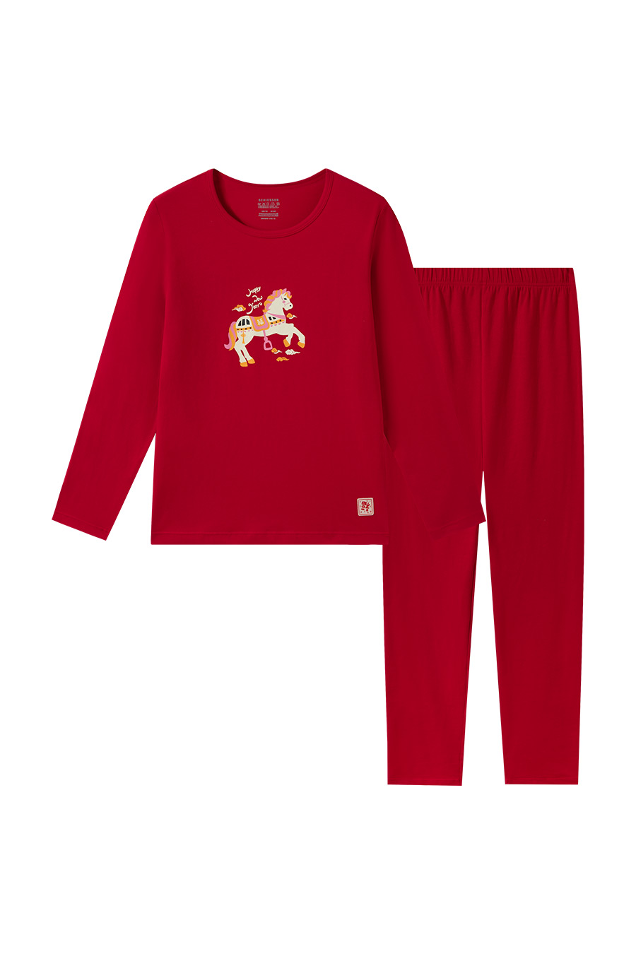 SCHIESSER 2025 F-W Girl's Chinese Lucky Printed Round Neck Warmer Tops