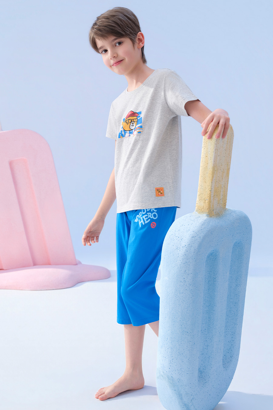 SCHIESSER 2026 S-S Boy's Modal super Hero Printed Homewear Set