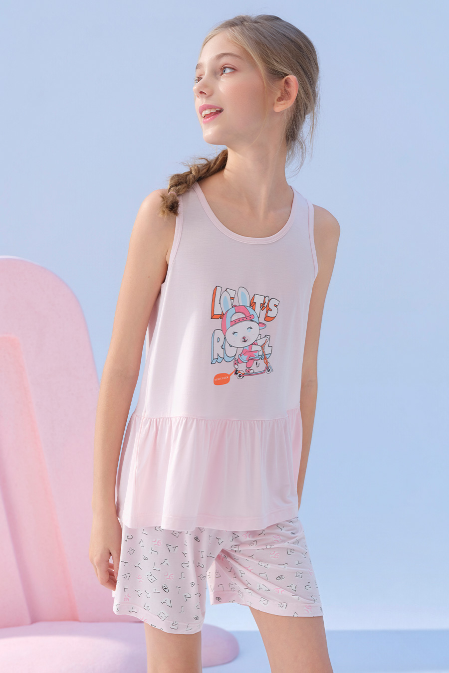 SCHIESSER 2026 S-S Girl's Modal super Hero Printed Homewear Set