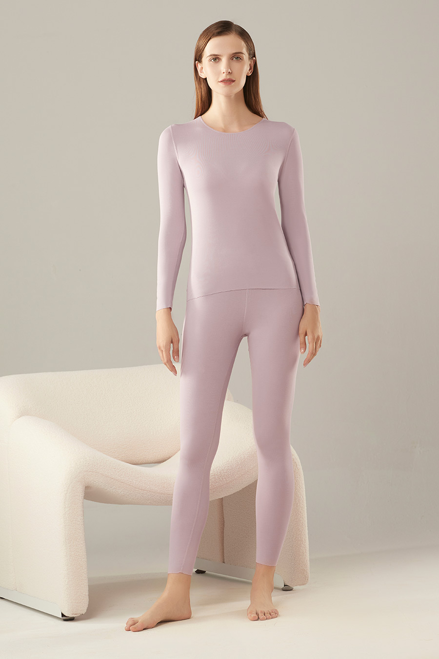 SCHIESSER舒雅22秋新品女60S兰精莫代尔抗菌轻舒裁保暖套装20753W