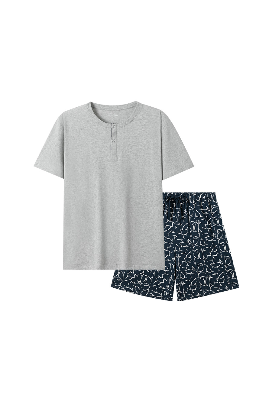 SCHIESSER舒雅24年早春新品男士纯棉条纹睡衣家居服套装22558H