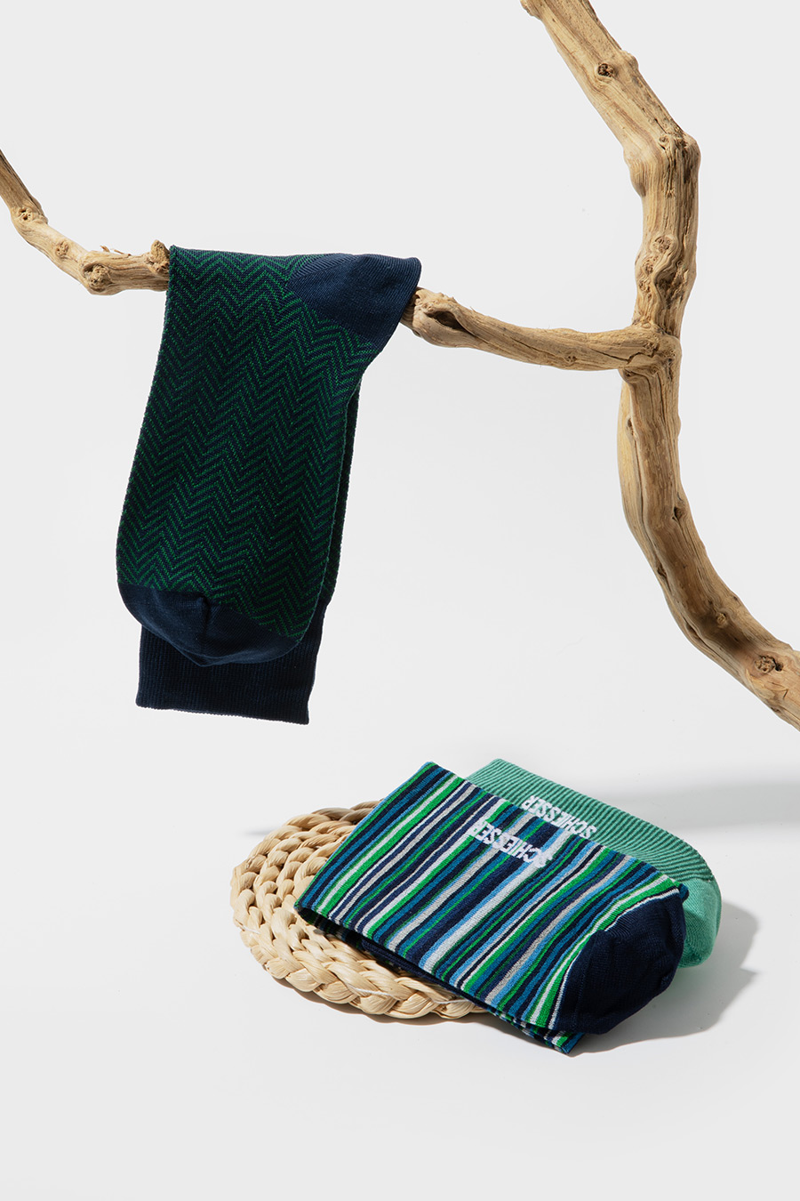 SCHIESSER舒雅铂雅欧洲进口25年早秋新品男士棉质透气高筒袜子