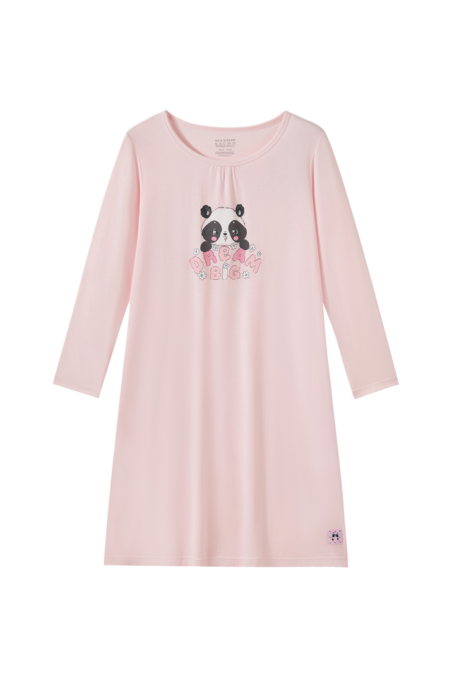 SCHIESSER舒雅25年早秋新品中大童女童莫代尔印花连衣裙家居睡裙