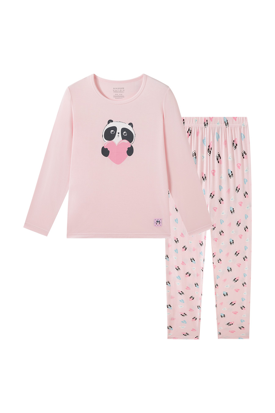 SCHIESSER舒雅25年早秋新品中大童女童莫代爾印花睡衣家居服套裝